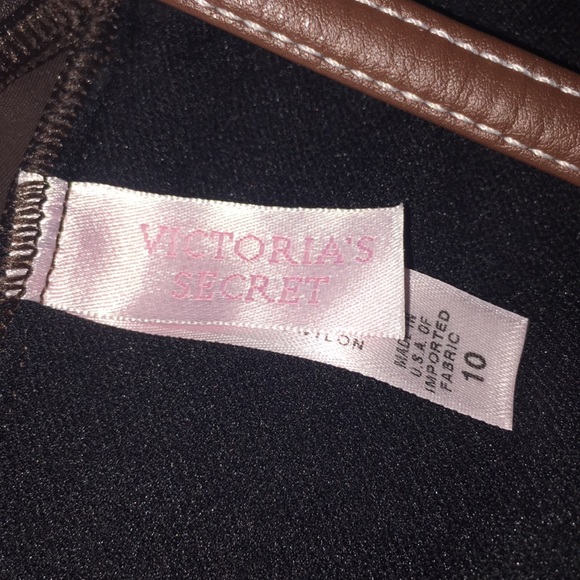VICTORIA’S SECRET brown 1-piece w/leather piping - Picture 6 of 8